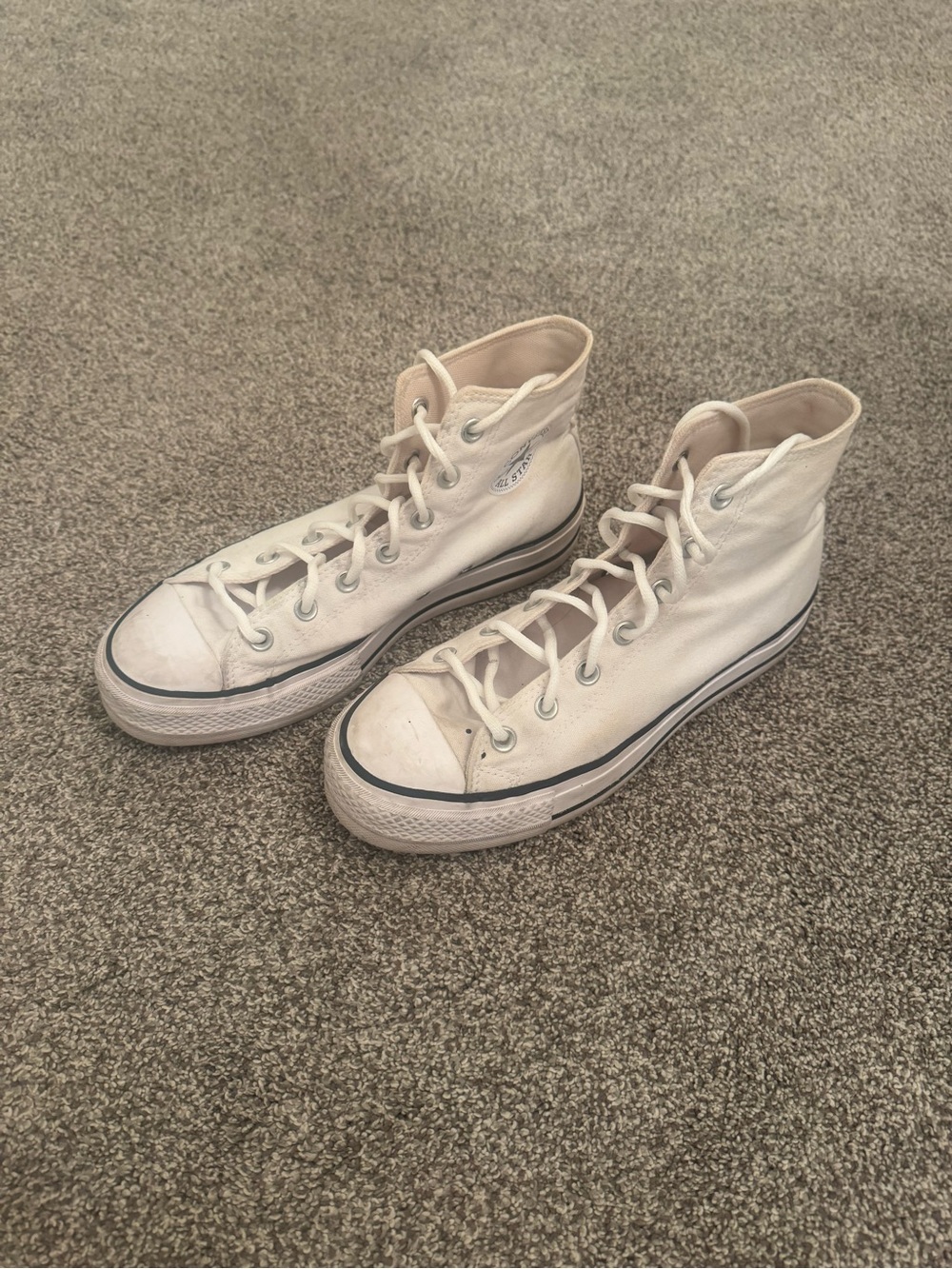 White High Top Converse Sneakers